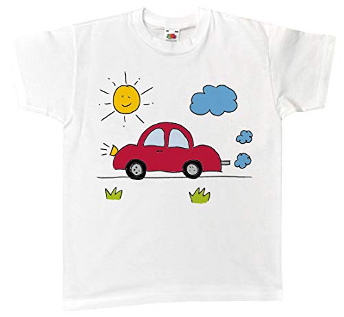 EDUPLAY 230016 T-Shirt, White, Size: 152'', Multi Colour, One