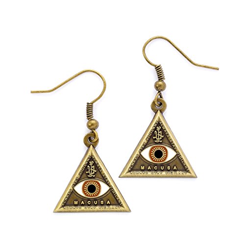 Fantastic Beasts Triangle Eye Earrings (Antique Brass Plated) Carat Shop