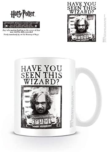 Taza de cerámica de Harry Potter con el gráfico de póster de Wanted en caja de presentación