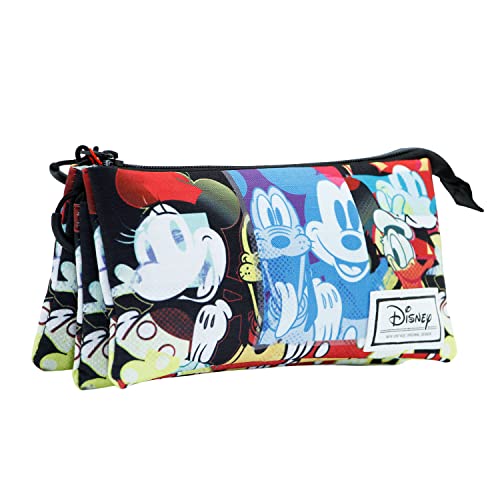 Mickey Mouse Buddies-Triple HS Pencil Case, Multicolour