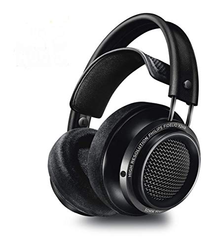 Philips Fidelio X2HR High Resolution Headphones with Velvet Cushions - Black