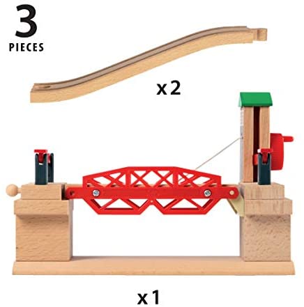 BRIO World Lifting Bridge for Kids Age 3 Years Up - Compatible with all BRIO Railway Sets & Accessories