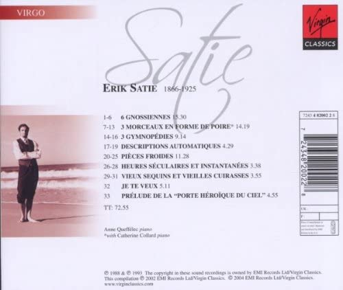 Satie: Gnossiennes, Gymnopdies, Piano Works [Virgo] - Anne Queffélec [Audio CD]