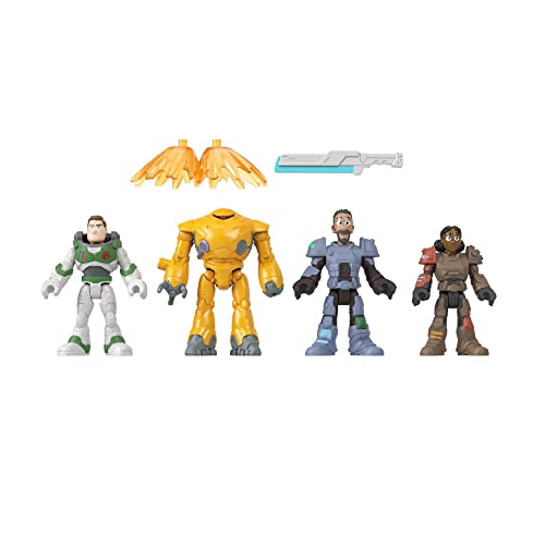 Imaginext Disney Pixar LightyearJr. ZAP Patrol Multipack, figure set of 4 poseab