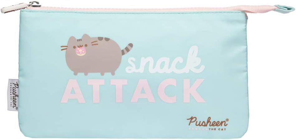 Grupo Erik - Pusheen Foodie Collection Triple Pocket Pencil Case, Blue