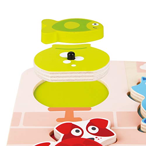 Hape HAP-E1610 Dynamic Pet Puzzle, Multi-Colour