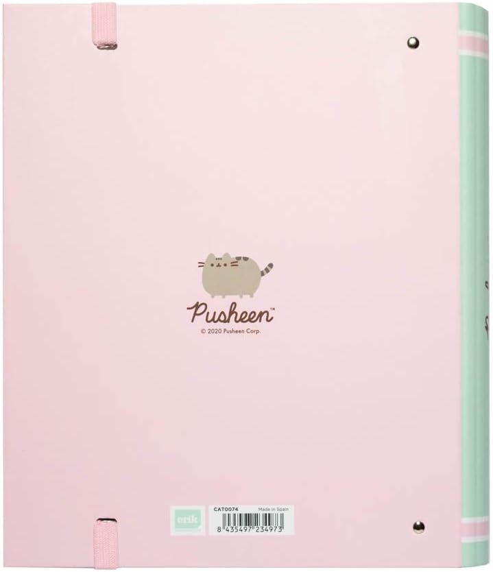 Grupo Erik Pusheen 4 Ring Binder - Premium Foodie Collection A4 Folder Ring Bind