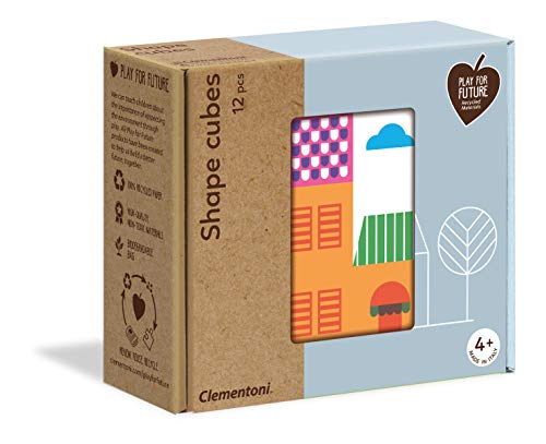 Clementoni-16227-Shapes Cubes-Case and Casette, Cubes for Children, Multicoloure