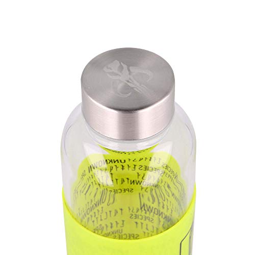 Stor |Young Adult Glass Bottle With Silicone Cover 585 Ml The Child Mandalorian