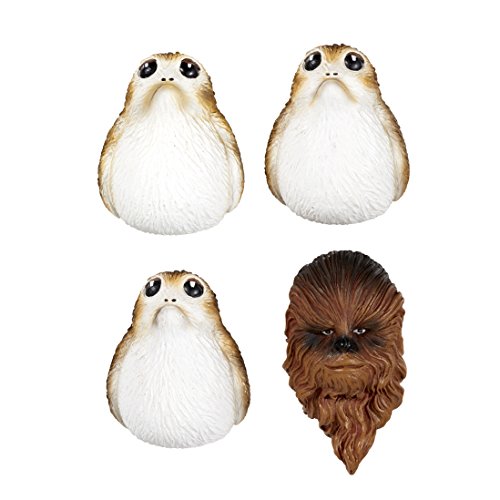 Star Wars Big Brown Bear y Island Birds The Last Jedi Magnet Set