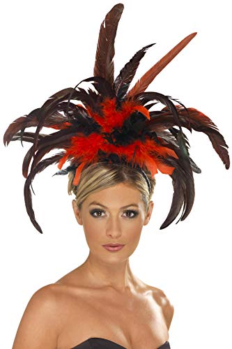 Smiffys Burlesque Headband with Feather Plumes