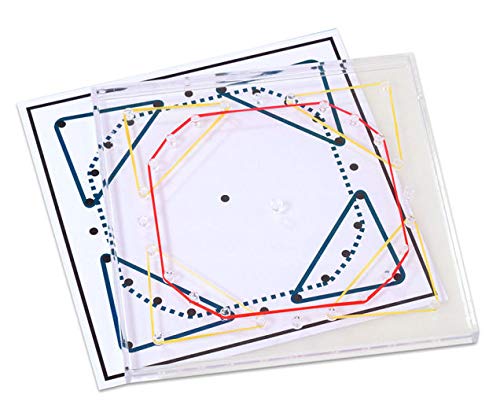 Vinco Vinco87967 Work Cards Geoboard Circle, Multi-Color