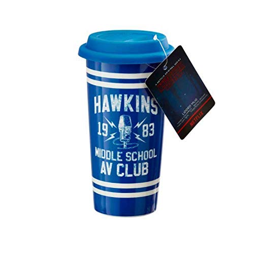 Taza con tapa de cerámica ST05995 de Stranger Things, unisex, multicolor, talla única