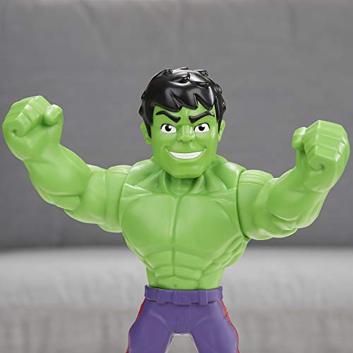 Playskool Heroes Marvel Super Hero Adventures Mega Mighties Hulk Figura de acción coleccionable de 10 pulgadas