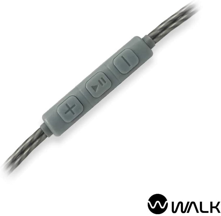 Walk Audio Wired Silver Metal Earphones