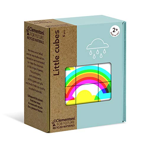 Clementoni-16225-Little Cubes-sur nel Cielo, Cubes for Children, Multicoloured,