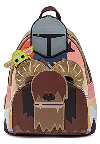 Loungefly Star Wars The Mandalorian Bantha Ride Mando and Baby Yoda Womens Doubl