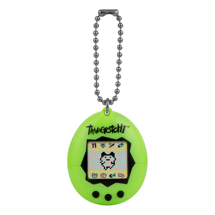 TAMAGOTCHI 42926NBNP Original Neon – Füttern, Pflegen, Pflegen – Virtuelles Haustier mit Kette