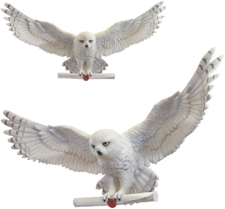 The Noble Collection Harry Potter Hedwig Owl Post Wall D�cor - 14in (35cm) Hand-Painted Sculpture - Harry Potter Film Set Movie Props Gifts