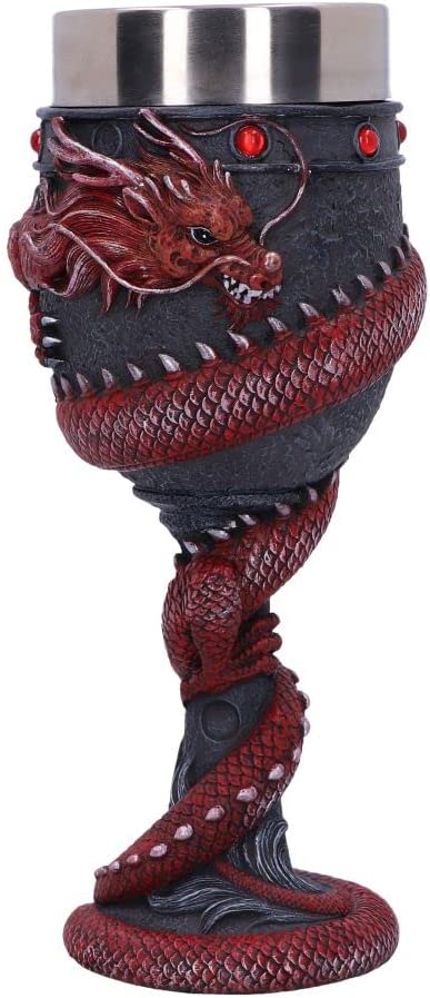 Nemesis Now Dragon Coil Goblet, Red, 20cm