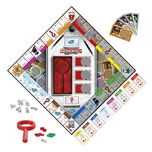 Monopoly Crooked Cash Brettspiel für Familien und Kinder ab 8 Jahren, inklusive M