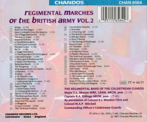 Regimental Band of the Coldstream Guards - Regimental Marches, Vol.2 [Audio CD]