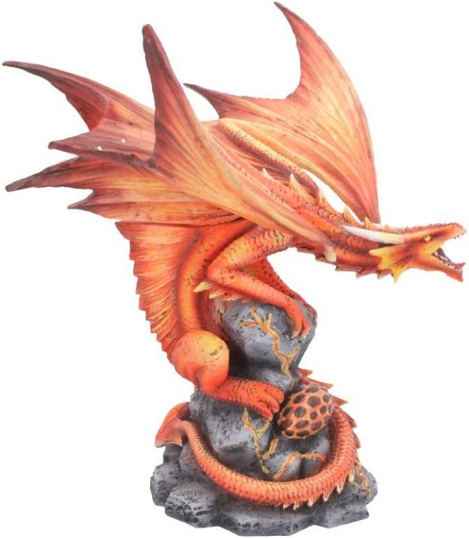 Nemesis Now Adult Fire Dragon Anne Stokes 24.5cm Figurine, Resin, Red, One Size