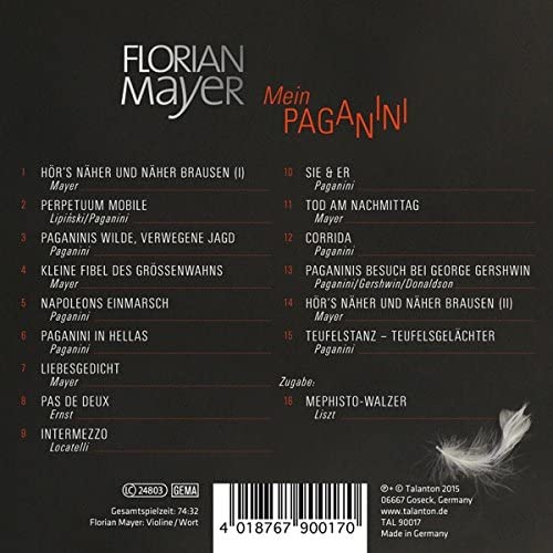 Mein Paganini [Florian Mayer] [Talanton: TAL90017] [Audio CD]