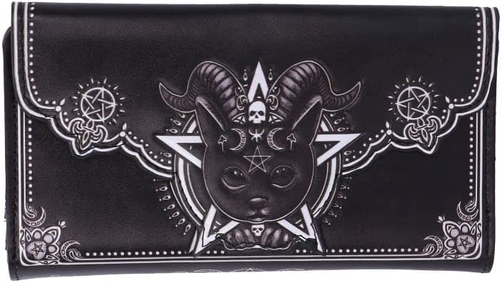 Nemesis Now Pawzuph Embossed Purse 18.5cm, Black