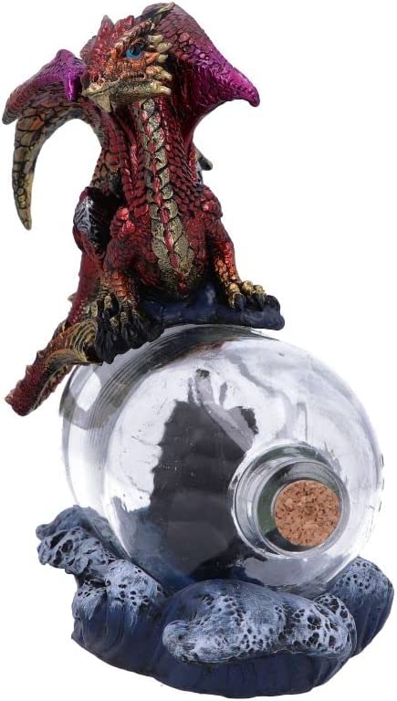 Nemesis Now The Voyage Dragon Bottle Figurine, Red, 21.5cm (U6006V2)