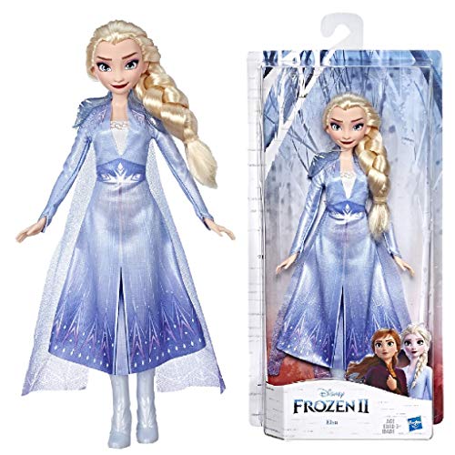 Disney Frozen Elsa Fashion Doll met lang blond haar en blauwe outfit