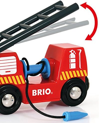 BRIO World Fire & Rescue Train for Kids Age 3 Years Up - Compatible with all BRIO Railway Sets & Accessories