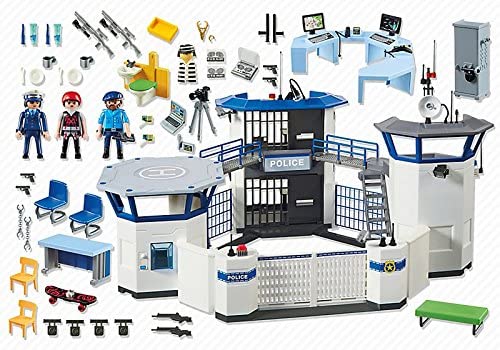 Playmobil City Action 6919 Police Station with Prison and fingerprint capture, for Children Ages 4