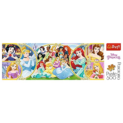 Trefl 916 29514 EA 500pcs Panorama Disney Princess, red