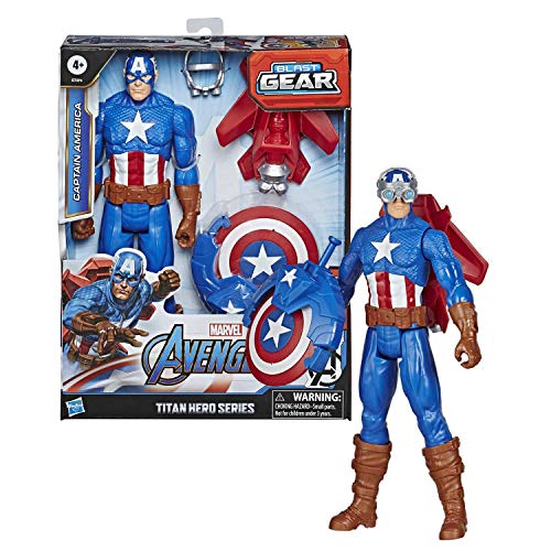 Marvel Avengers Titan Hero Series Blast Gear Capitán América 30 cm Juguete