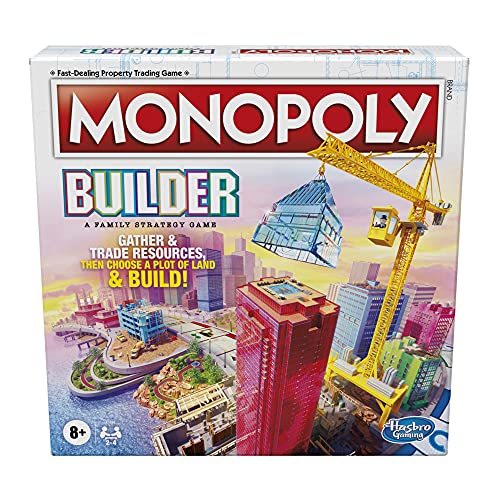 Monopoly Builder Brettspiel, Strategiespiel, Familienspiel, Spiele für Kinder, Spaß