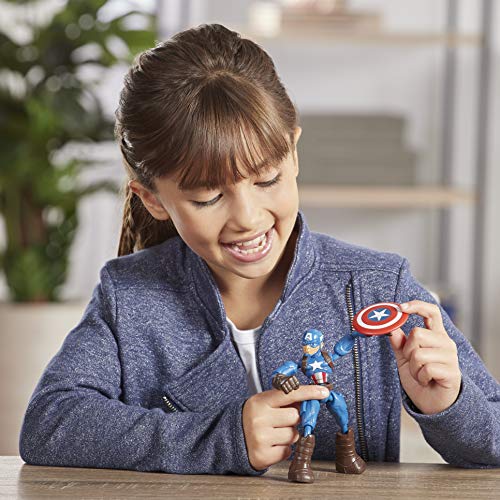 Marvel Avengers Buig En Flex Actie Figuur Speelgoed, 15-cm Flexibele Captain America Figuur