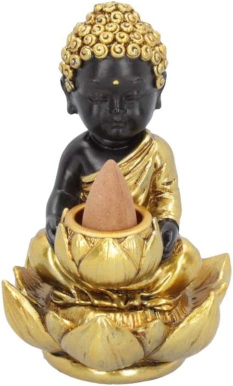 Nemesis Now Baby Buddha Backflow Incense Burner 10.3cm, Gold