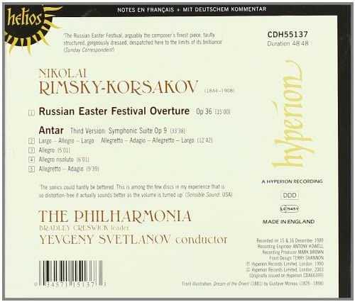 Korsakov: Antar / Russian Easter Festival Overture [Audio CD]