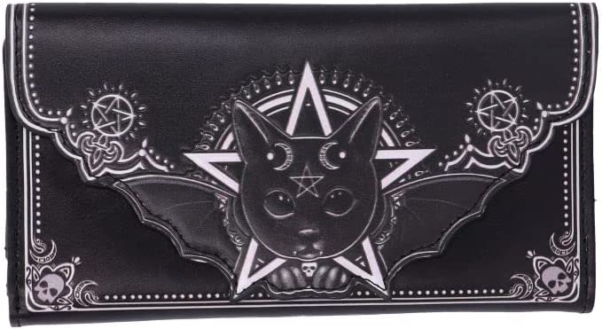 Nemesis Now Malpuss Embossed Purse 18.5cm, Polyurethane, Black