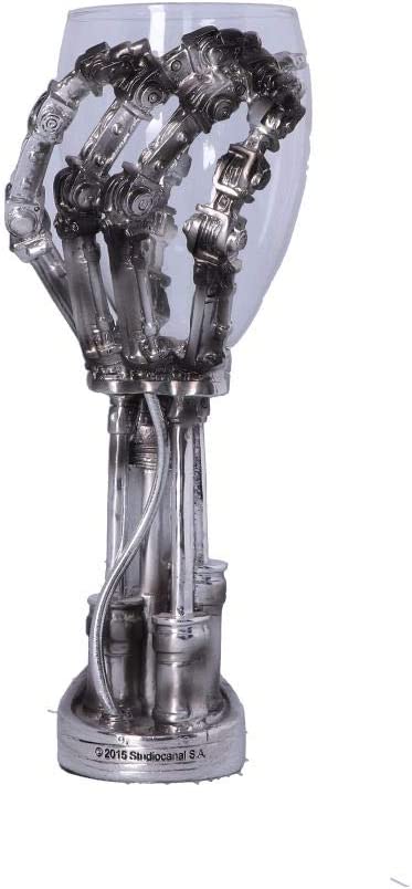 Nemesis Now B1457D5 Terminator Hand Goblet 19cm Silver, Resin w/Stainless Steel