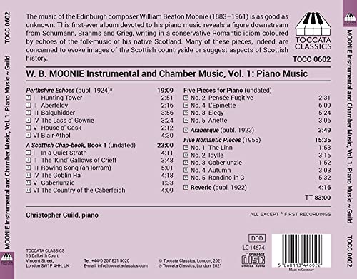 Moonie: Vol.1 Piano Music [Christopher Guild] [Toccata Classics: TOCC 0602] [Audio CD]