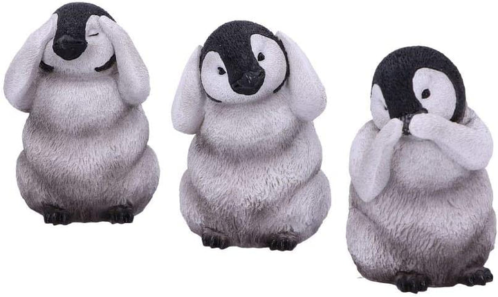 Nemesis Now U4921R0 See No, Hear No, Speak No Evil Emperor Penguin Chick Figurin