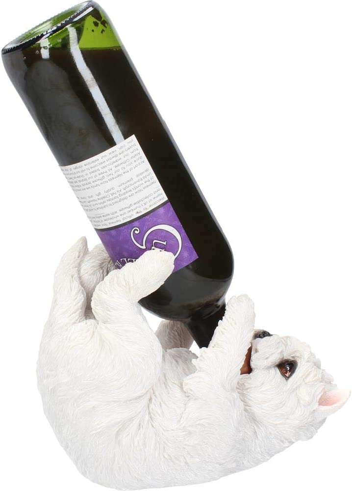 Nemesis Now Guzzlers West Highland Terrier Wine Bottle Holder 21cm White