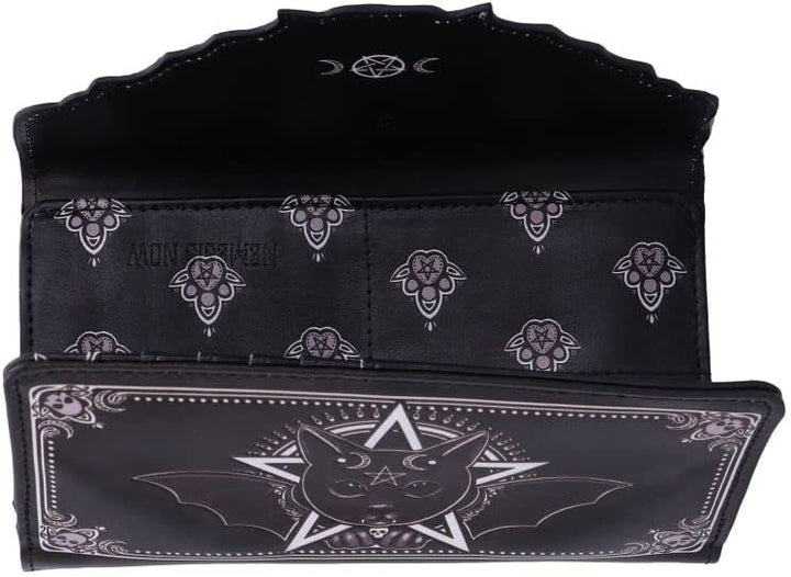 Nemesis Now Malpuss Embossed Purse 18.5cm, Polyurethane, Black