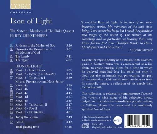 John Tavener: Ikon Of Light | [The Sixteen, Harry Christophers] Commemorative Edition [Audio CD]