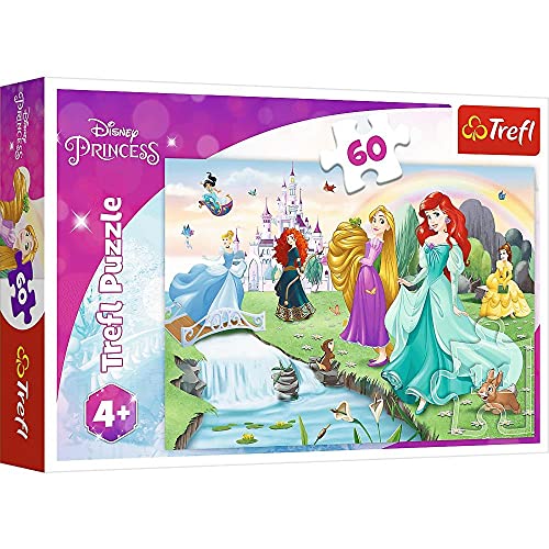 Trefl 916 17361 EA 60pcs Disney Princess, red