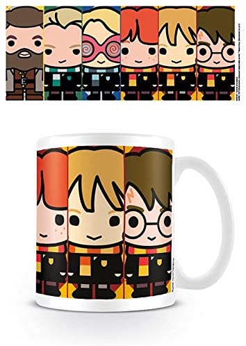 Taza de cerámica de Harry Potter con ilustraciones de Chibi de estilo japonés de personajes de Harry Potter