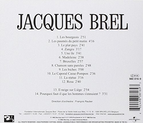 Jacques Brel  - Les Bourgeois [Audio CD]