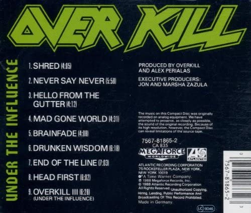 Over Kill - Under the Influence [Audio CD]